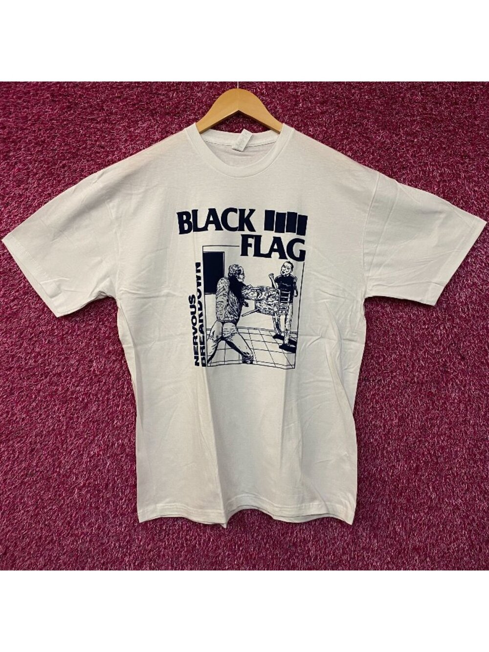Black Flag Nervous Breakdown Hardcore Punk Graphic T-Shirt XL